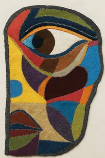 Swatch fragments composed into an eye