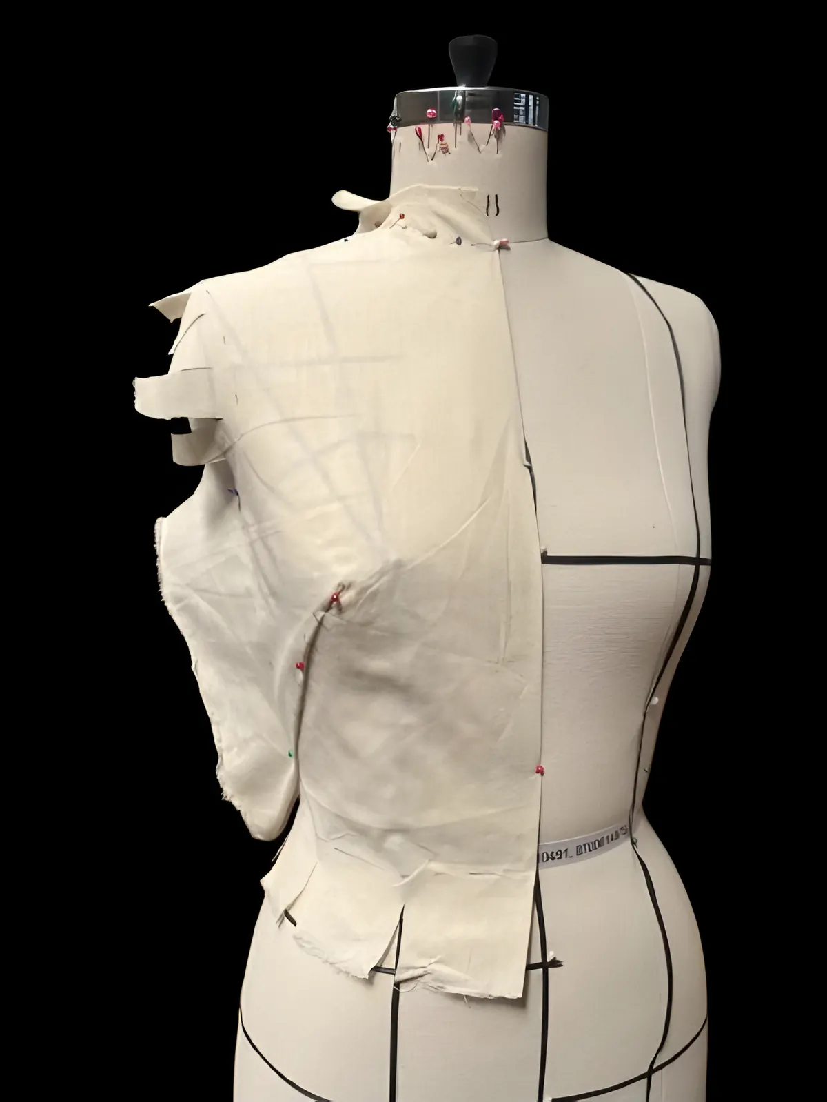 Draping study: asymmetric bodice