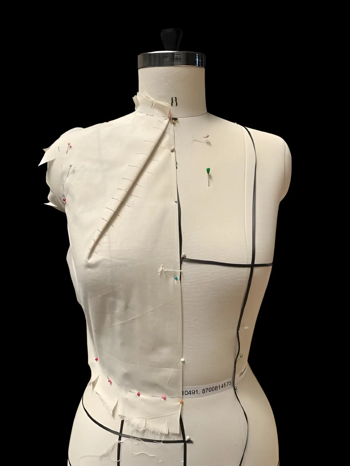 Draping study: one-shoulder drape