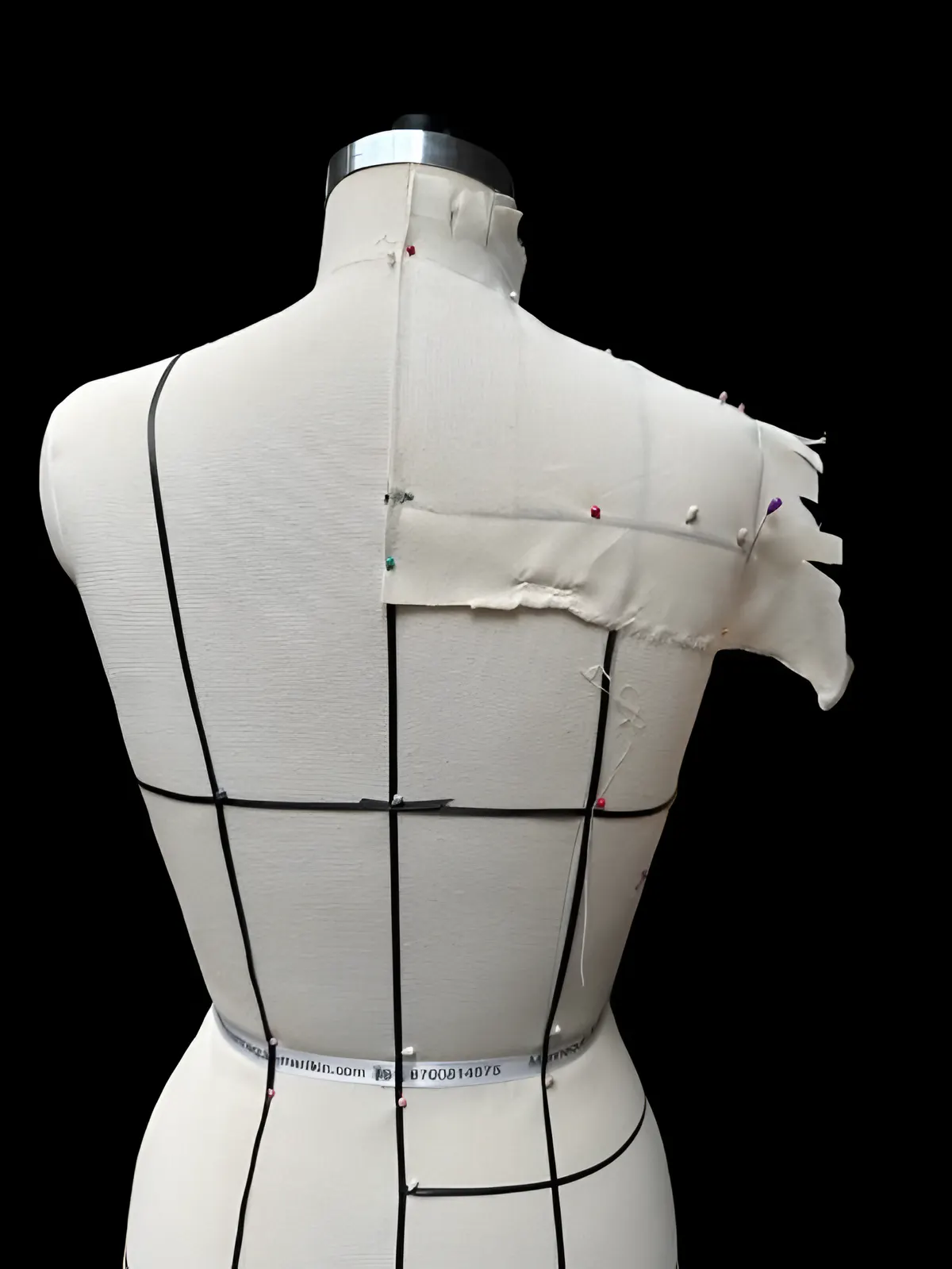 Draping study: back bodice