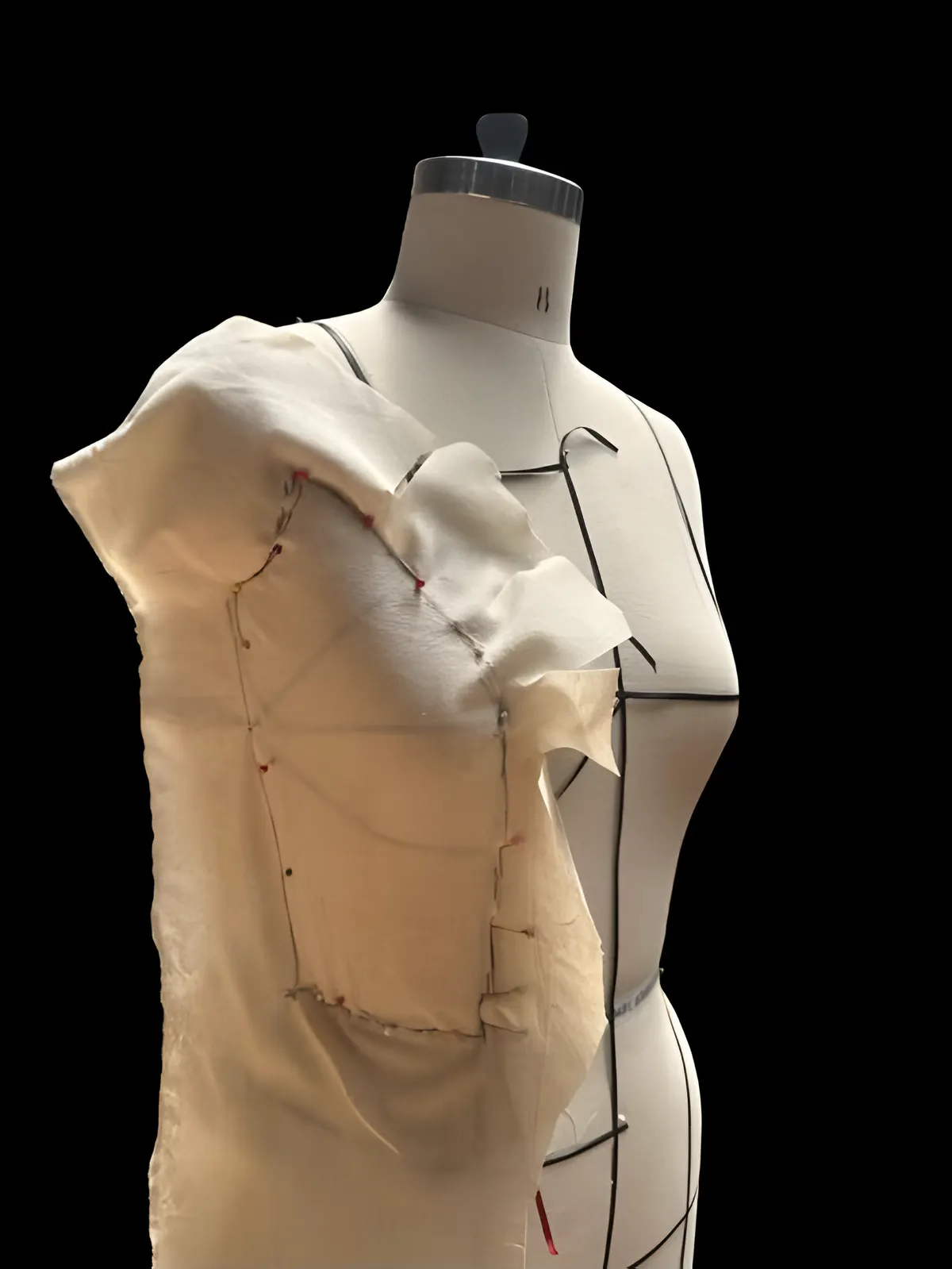 Draping study: gathered bodice