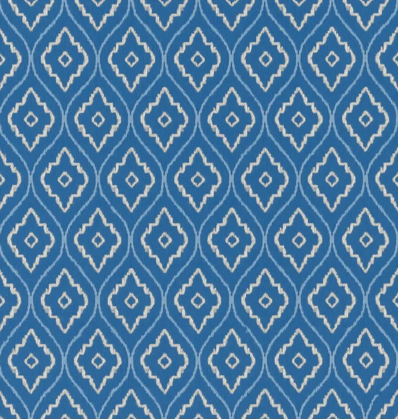 Ikat-inspired print repeat in blue