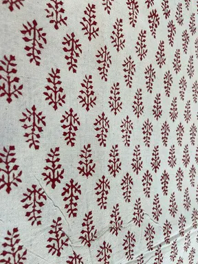 Block printing on cotton fabric