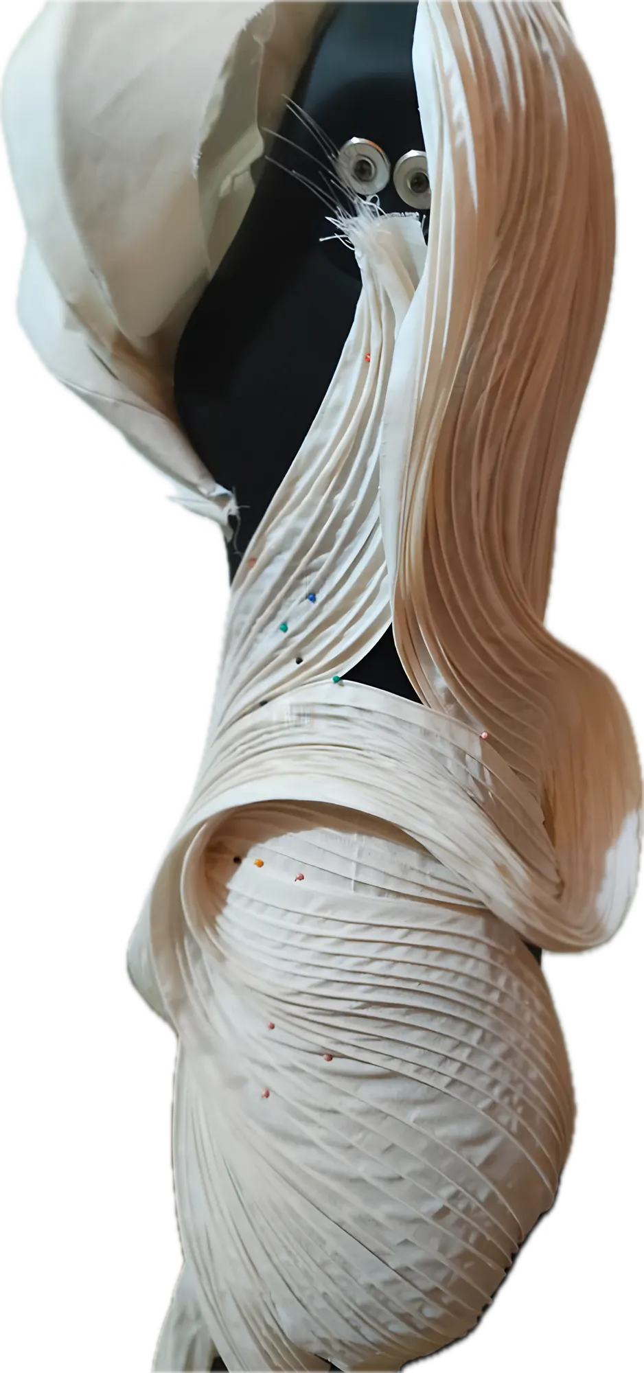 Form exploration: a channelled spiral wrapping the form