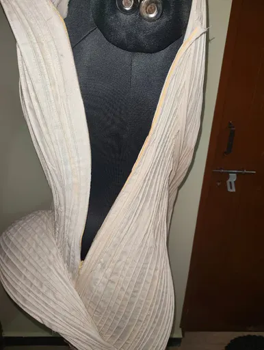 Inside of the bodice showing finished seams