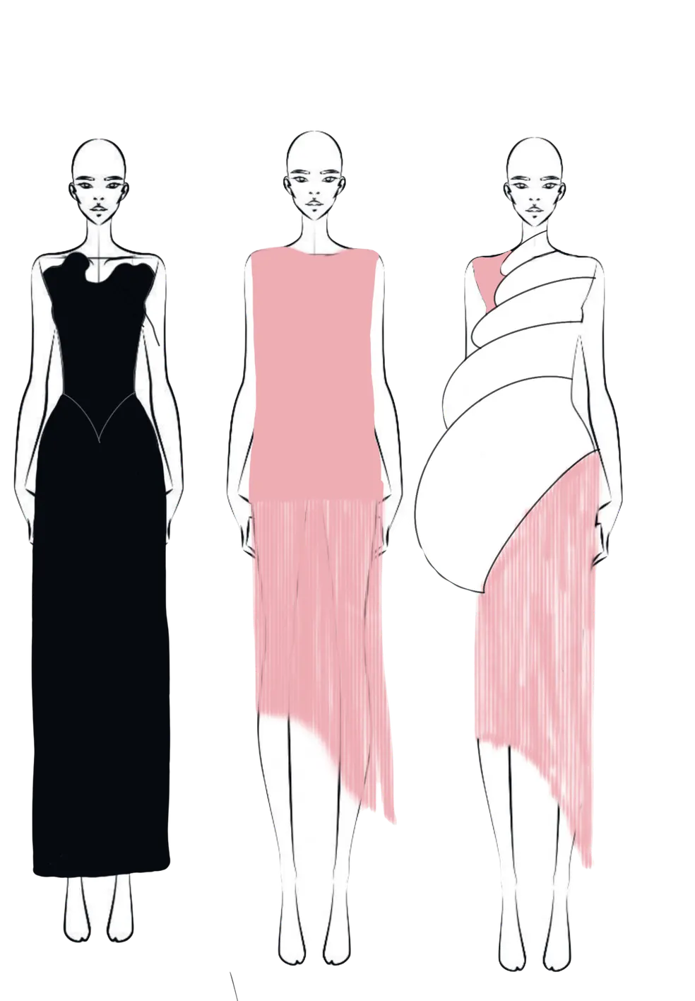 Line-up sketch of the collection