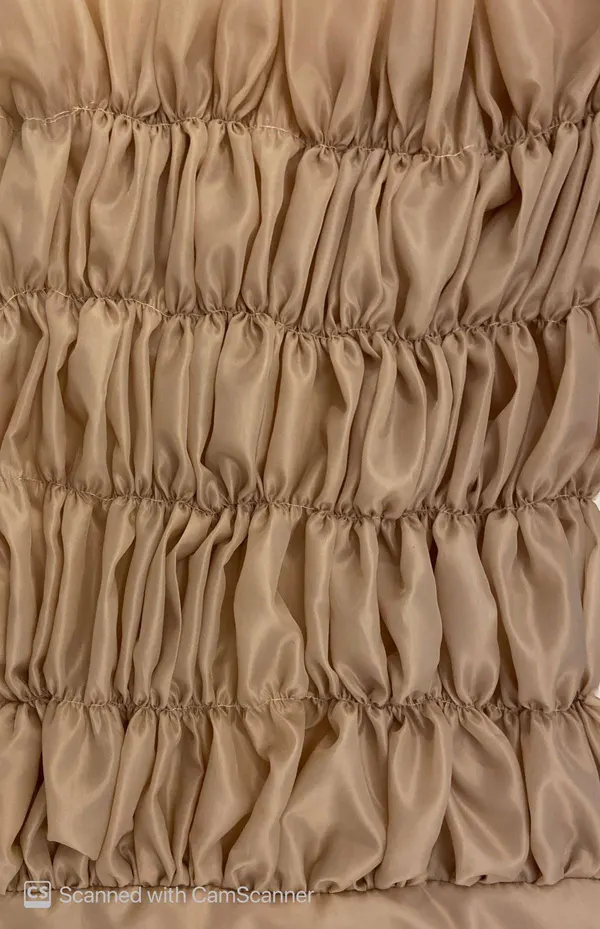 Gathers sample in tan