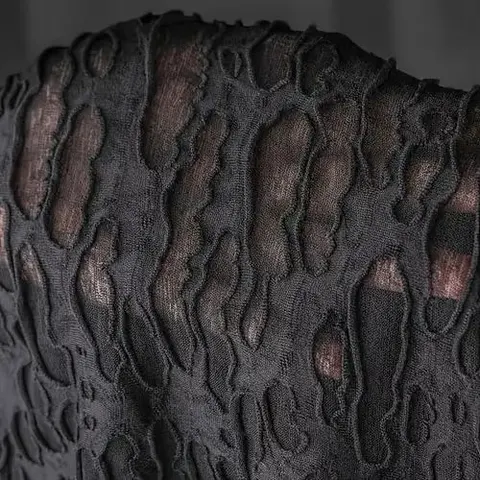 Slashed layer sample in brown
